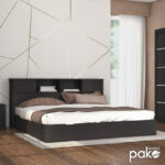 Nightstand Olympus with 2 drawers in wenge colour 47,5x40,5x40,5 - Image 3