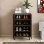 Shoe cabinet SANTΟ 10 pairs walnut 60x34.5x91.5cm - Слика 3