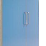 Children's wardrobe Looney with 2 doors and drawers in castillo-blue colour 81x57x183 - Слика 6