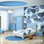 Children's nightstand Looney castillo-blue 47,5x40,5x40,5 - Слика 2