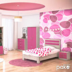 Children's nightstand Looney castillo-pink 47,5x40,5x40,5 - Image 2
