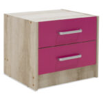 Children's nightstand Looney castillo-pink 47,5x40,5x40,5