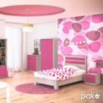 Bed Looney in castillo-pink color 100x200cm - Слика 2