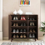 Shoe cabinet SANTΟ 16 pairs walnut 89.5x34.5x91.5cm - Слика 3