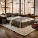 Double bed Mozart in walnut colour 160x200cm - Image 2