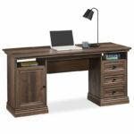 Commercial desk Mozart in walnut color 160x60x78cm