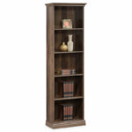 Bookcase Mozart in walnut color 60x34,5x202,5cm
