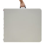 Commercial folding camping table Rodeo metal frame colour white 152x60x74cm - Image 3