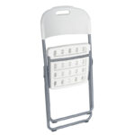 Commericial folding camping chair Edison with metal and reinforced frame colour white - Image 2