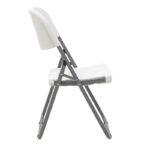 Commericial folding camping chair Edison with metal and reinforced frame colour white - Image 4