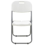 Commericial folding camping chair Edison with metal and reinforced frame colour white - Image 5