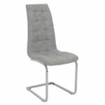 Dining set 5pcs Gull-Darrell glass surface-chair with antique grey pu 150x90x76cm - Слика 5