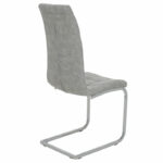 Dining set 5pcs Gull-Darrell glass surface-chair with antique grey pu 150x90x76cm - Слика 6