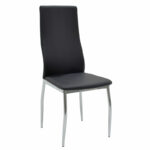 Dining set 5pcs Jacob-Jella with glass-chair black pu 120x75x75.5cm - Слика 4