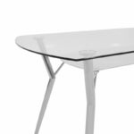 Dining set 5pcs Jacob-Jella with glass-chair grey pu 120x75x75.5cm - Слика 3