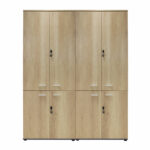 Wardrobes Lotus with 4 doors in oak-dark grey color 160x40x200cm - Image 2