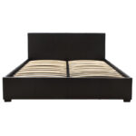 Double bed Norse PU with storage in black matte 160x200cm - Слика 3