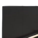 Double bed Norse PU with storage in black matte 160x200cm - Слика 5