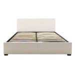 Double bed Norse PU with storage space in white matte 160x200cm - Слика 3