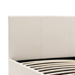 Double bed Norse PU with storage space in white matte 160x200cm - Слика 5