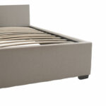 Double bed Norse with storage in ivory fabric 160x200cm - Слика 5