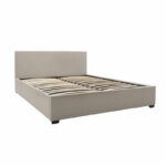 Double bed Norse with storage in ivory fabric 160x200cm - Слика 6