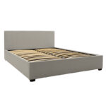 Double bed Norse with storage in grey fabric 160x200cm - Слика 5