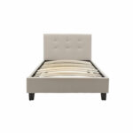 Βed Mago in ivory fabric 100x200cm - Image 2