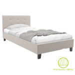 Кревет Маго во ткаенина во боја на слонова коска 100x200 см