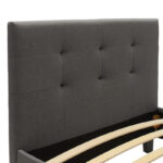 Bed Mago in dark grey fabric 100x200cm - Слика 4