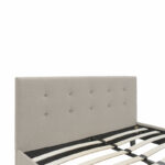 Double bed Mago in ivory fabric 150x200cm - Слика 6