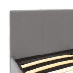 Double bed Norse PU with storage space in grey matte 160x200cm - Слика 4