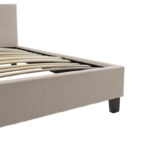 Double bed Mago in ivory fabric 160x200cm - Image 3