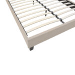 Double bed Mago in ivory fabric 160x200cm - Image 4
