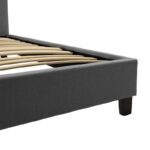 Double bed Mago in dark grey fabric 160x200cm - Слика 3