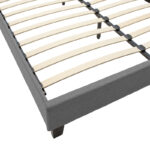 Double bed Mago in dark grey fabric 160x200cm - Слика 4