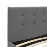 Double bed Mago in dark grey fabric 160x200cm - Слика 5