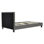 Single bed Nevil pu grey matte 100x200cm - Слика 2