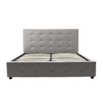 Double bed Roi pu with storage space in grey matte 160x200cm - Слика 3