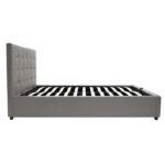 Double bed Roi pu with storage space in grey matte 160x200cm - Слика 4