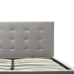 Double bed Roi pu with storage space in grey matte 160x200cm - Слика 5