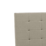 Double bed Roi fabric with storage space in ivory color 160x200cm - Image 6