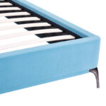Double bed Ikina velvet in petrol color 160x200cm - Image 6
