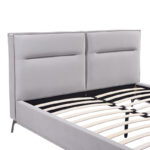 Double bed Ikina velvet in light grey color 160x200cm - Слика 5
