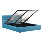 Double bed Molito velvet in petrol color with storage160x200cm - Слика 4