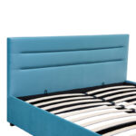 Double bed Molito velvet in petrol color with storage160x200cm - Слика 5