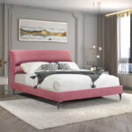 Double bed Aryna velvet in rotten apple color 160x200cm - Image 2