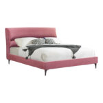 Double bed Aryna velvet in rotten apple color 160x200cm