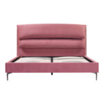 Double bed Aryna velvet in rotten apple color 160x200cm - Image 3