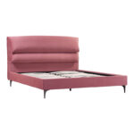 Double bed Aryna velvet in rotten apple color 160x200cm - Image 4